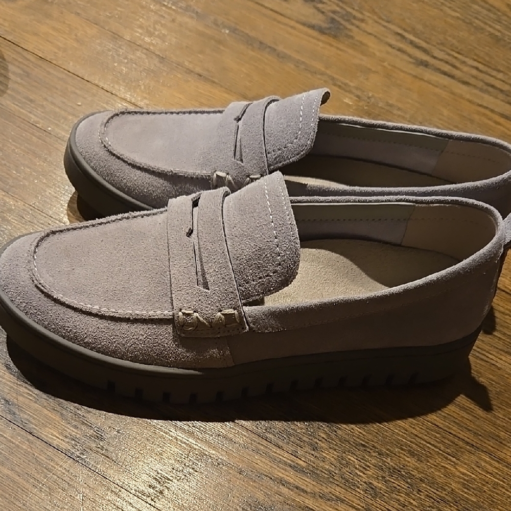 Vionic Gray Flats Moccasin-Inspired Loafers